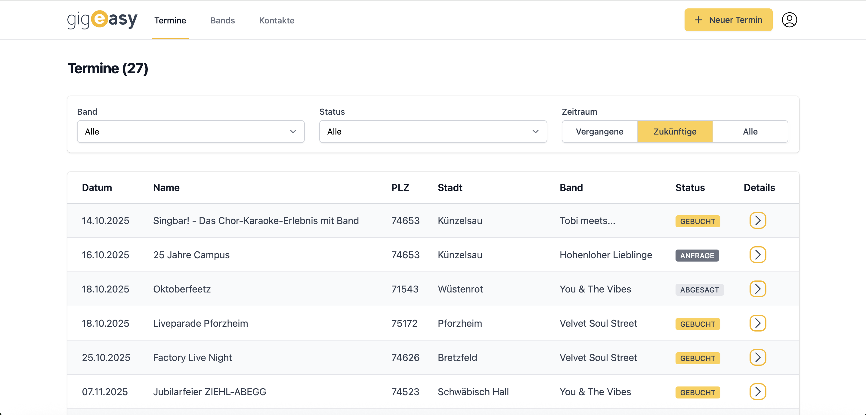 gigeasy App Screenshot